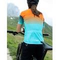 Cross Lady Radtrikot Damen kurzarm türkis/orange (E22-4180)