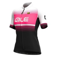 ALE BLEND LADY Radtrikot Damen kurzarm schwarz/neonpink