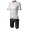 Damen Radsport-Set (Radtrikot GRADIENT+Radhose VELOCISSIMA 2) weiß/schwarz