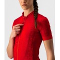 Promessa Jacquard Radtrikot Damen kurzarm rot