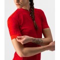 Promessa Jacquard Radtrikot Damen kurzarm rot