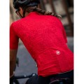Promessa Jacquard Radtrikot Damen kurzarm rot