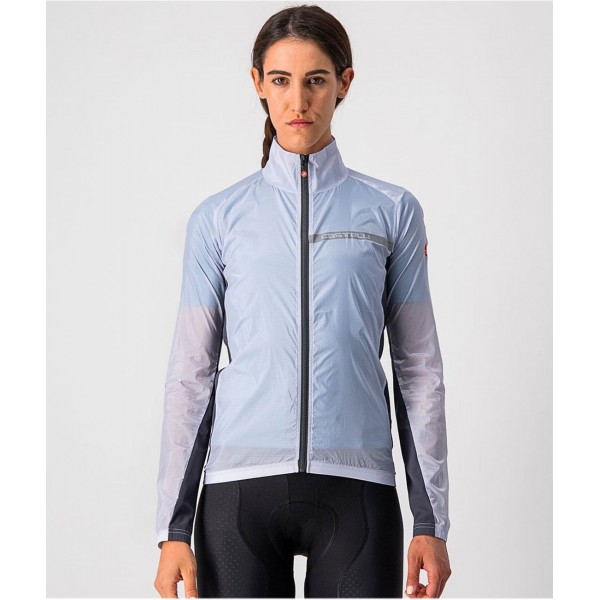 SQUADRA STRETCH W JACKET-Damen Fahrrad Windjacke silber-grau