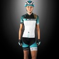 DASH LADY Radhose Damen kurz schwarz/türkis (900240)