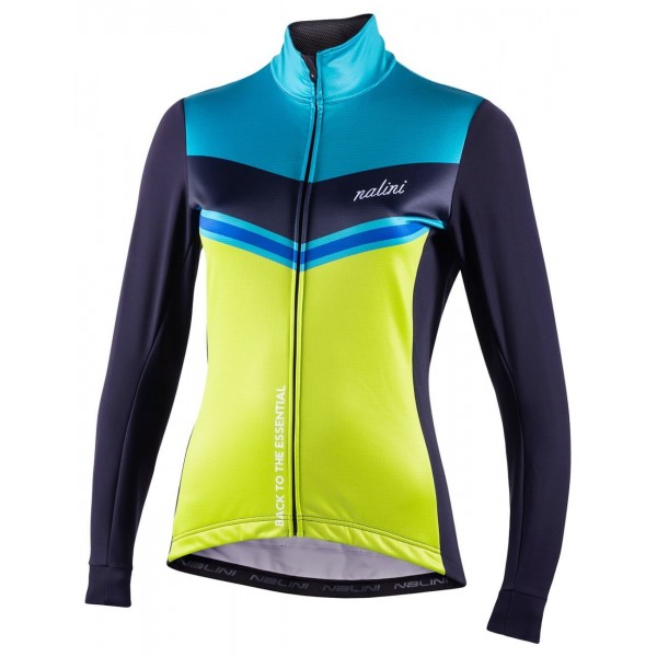Asfalto Lady Jkt Damen Fahrrad Winterjacke dunkelblau/gelbgrün/türkis (I22-4200)
