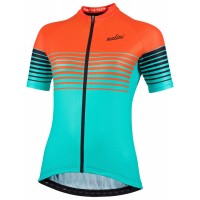 Cross Lady Radtrikot Damen kurzarm türkis/orange (E22-4180)