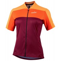 Lady Country Jersey MTB Trikot Damen kurzarm bordeaux rot/orange (E21-4110)