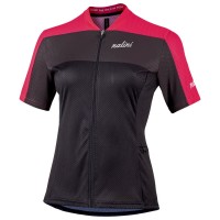 Lady Country Jersey MTB Trikot Damen kurzarm schwarz/pink (E21-4000)