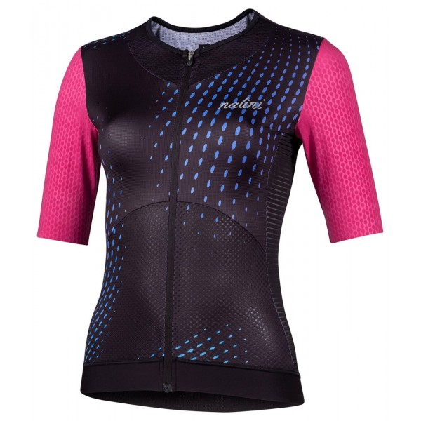 Lady Laser Radtrikot Damen kurzarm schwarz/pink (E22-4000)