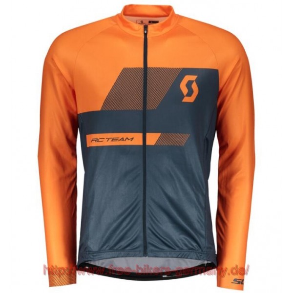 2018 Scott RC TEAM 10 mandarin orange Fahrradtrikot Langarm Radtrikot Kaufen