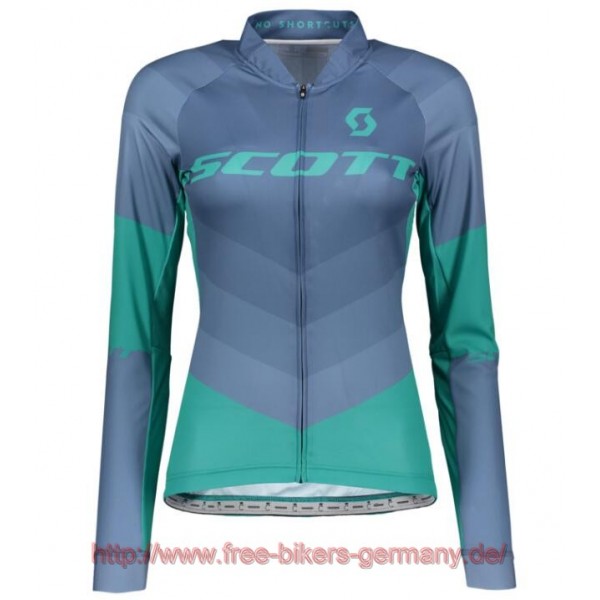 2018 Scott RC PRO ensign blau Damen Fahrradtrikot Langarm Radtrikot Kaufen