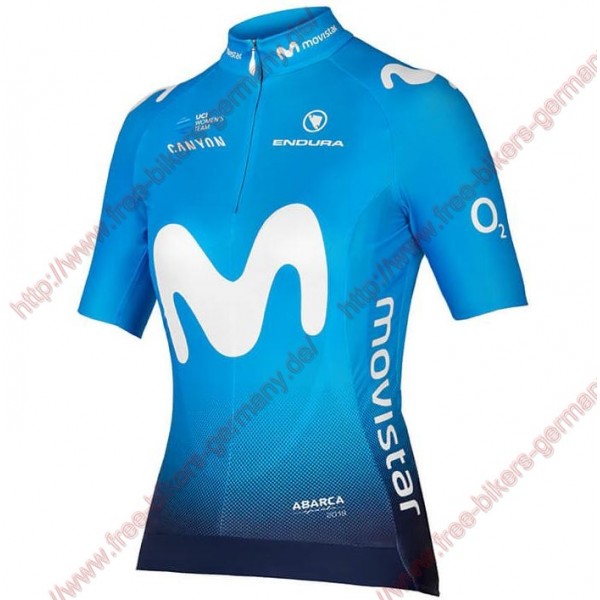 Radsport MOVISTAR TEAM 2018 Damen Trikot Kurzarm Radtrikot Kaufen