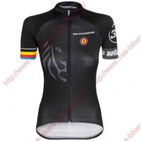 Radsport Bioracer Van Vlaanderen Damen schwarz 2018 Trikot Kurzarm Radtrikot Kaufen