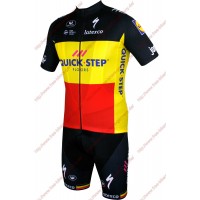 Radsport Quick Step Floors Belgium Champion 2018 Radbekleidung Satz Trikot Kurzarm+Trägerh Radtrikot Kaufen