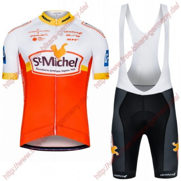Radsport SAINT MICHEL AUBER 93 Radbekleidung Satz Trikot Kurzarm+Trägerh Radtrikot Kaufen