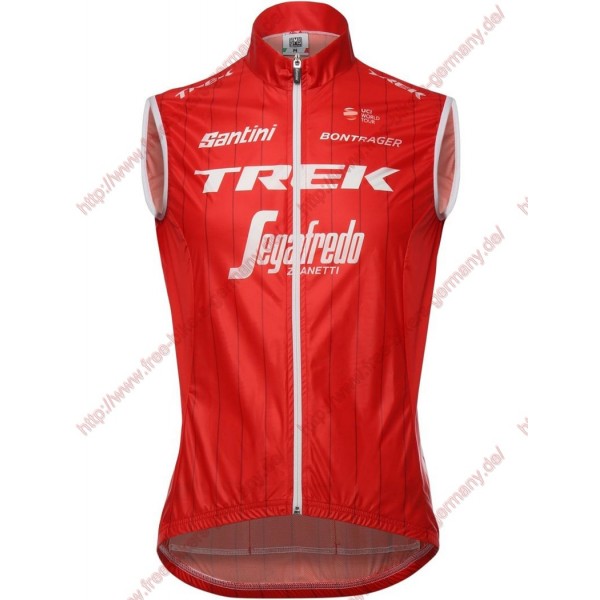 Radsport TREK-SEGAFREDO 2018 Rot Windstopper ärmelloses Trikot Kurz Radtrikot Kaufen