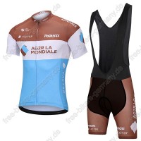 AG2R La Mondiale Radbekleidung Satz Trikot Kurzarm+Trägerhosen  Radtrikot Kaufen