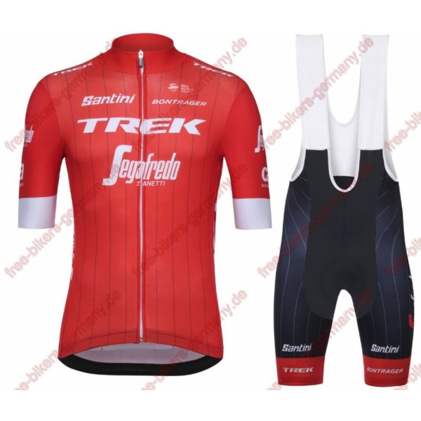 Profiteam 2018 Trek Segafredo rot Radbekleidung Satz Trikot Kurzarm+Trägerh Radtrikot Kaufen