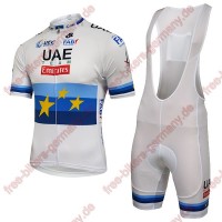 Profiteam 2018 UAE EUROPEAN CHAMPION Radbekleidung Satz Trikot Kurzarm+Trägerh Radtrikot Kaufen