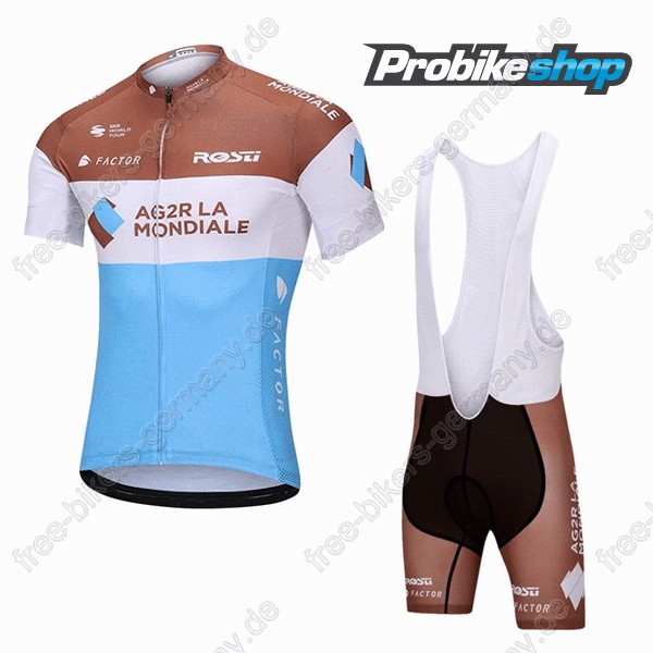 AG2R La Mondiale Radbekleidung Satz Trikot Kurzarm+Trägerhosen Set  Radtrikot Kaufen