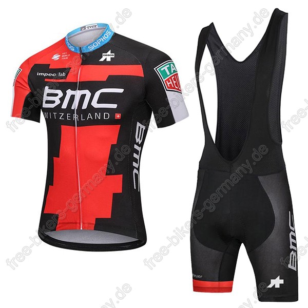 BMC Radbekleidung Satz Trikot Kurzarm+Trägerhosen Set schw Radtrikot Kaufen