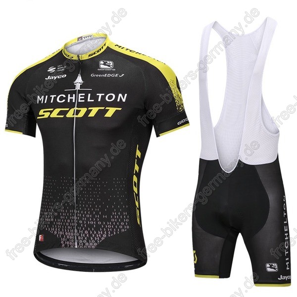 Mitchelton Scott Radbekleidung Satz Trikot Kurzarm+Trägerhosen  Radtrikot Kaufen