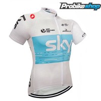 Sky Trikot Kurzarm 2018 Weiß Blau Radtrikot Kaufen