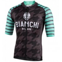 Fahrradbekleidung Radsport 2020 BIANCHI MILANO Flumini Trikot Kurzarm Outlet schwarz/Grün Radtrikot Kaufen