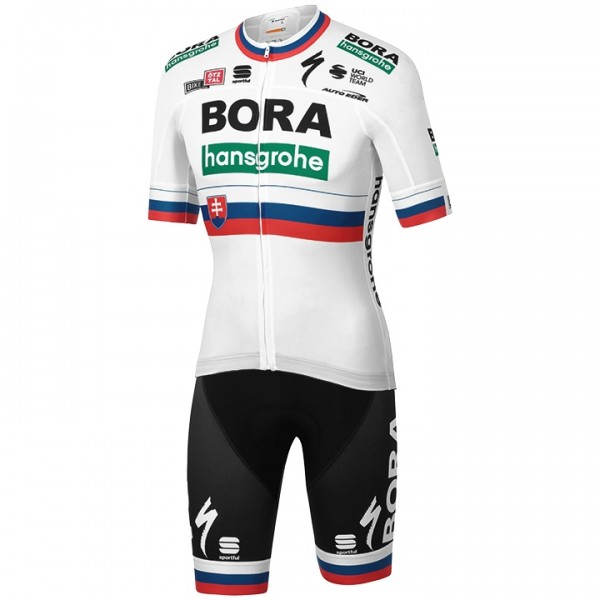Fahrradbekleidung Radsport 2020 BORA-hansgrohe Slovakian Champion Radbekleidung Satz Trikot Kurzarm+Fahrradhose Se Radtrikot Kaufen