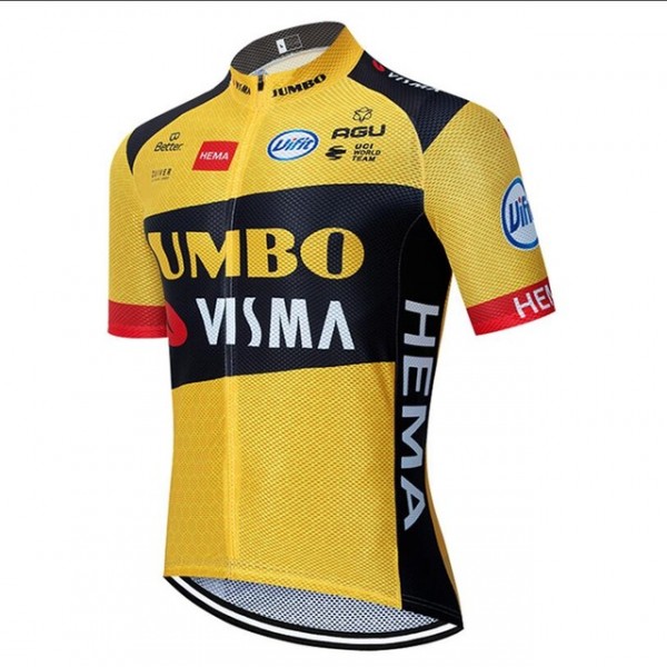 Fahrradbekleidung Radsport 2020 TEAM JUMBO-VISMA Trikot Kurzarm Outlet Radtrikot Kaufen