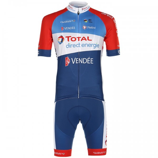 Fahrradbekleidung Radsport 2020 Team Total Direct Energie Radbekleidung Satz Trikot Kurzarm+Fahrradhose Se Radtrikot Kaufen