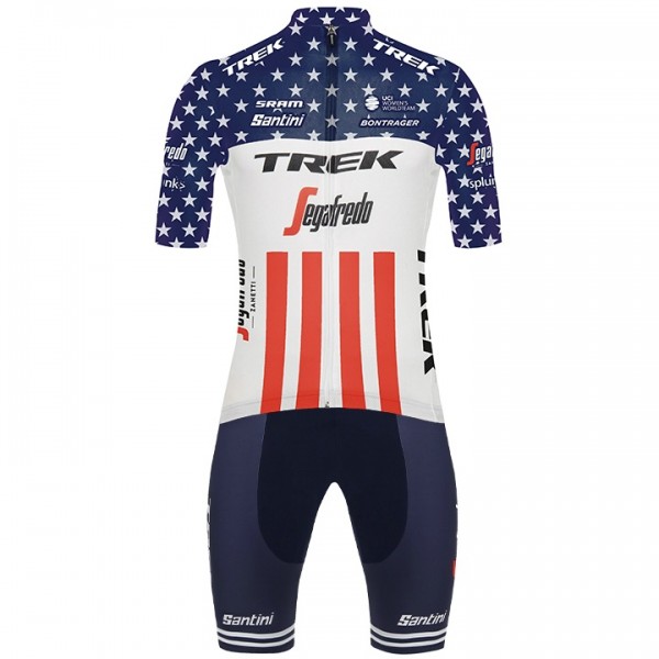 Fahrradbekleidung Radsport 2020 TREK-SEGAFREDO Amerikanischer Meister Radbekleidung Satz Trikot Kurzarm+Fahrradhose Se Radtrikot Kaufen