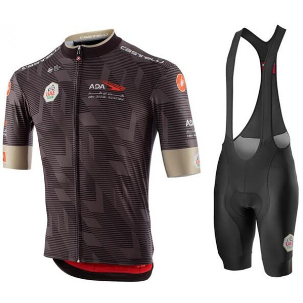 Fahrradbekleidung Radsport 2020 UAE Tour Radbekleidung Satz Trikot Kurzarm+Trägerhosen Set Outlet Radtrikot Kaufen
