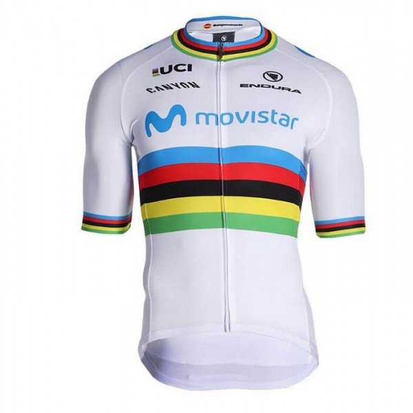 Fahrradbekleidung Radsport 2020 MOVISTAR TEAM World Champion Trikot Kurzarm Outl Radtrikot Kaufen