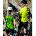 Stripes Jersey Radtrikot kurzarm gelbgrün