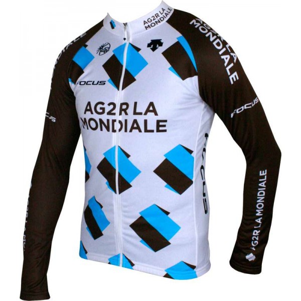 AG2R LA MONDIALE 2015 Langarmtrikot Radsport-Profi-Team