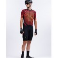 ALE CHECKER Radtrikot kurzarm schwarz/rot