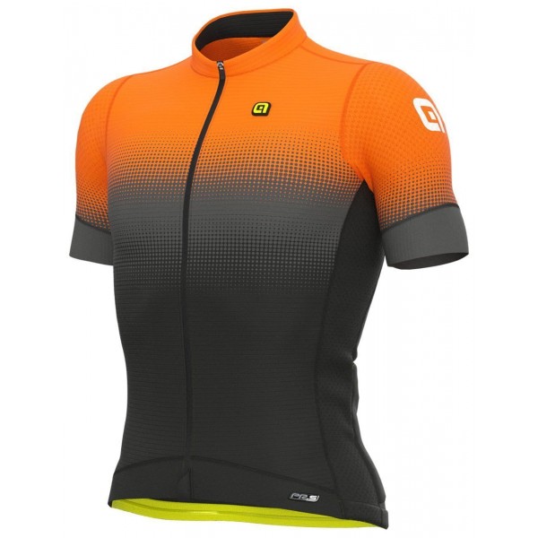 ALE GRADIENT Radtrikot kurzarm schwarz/neonorange