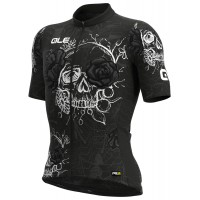 ALE SKULL Radtrikot kurzarm schwarz