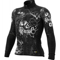 ALE SKULL Radtrikot langarm schwarz