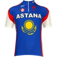 Astana Slowenischer Meister 2010 Radsport-Profi-Team-Kurzarmtrikot mit kurzem Reißverschluss
