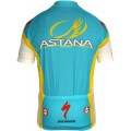 ASTANA 2012 Radsport-Profi-Team-Kurzarmtrikot mit kurzem Reißverschluss
