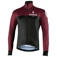 DELEBIO Fahrrad Winterjacke schwarz/weinrot