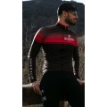 SANTERNO Radtrikot langarm schwarz/rot