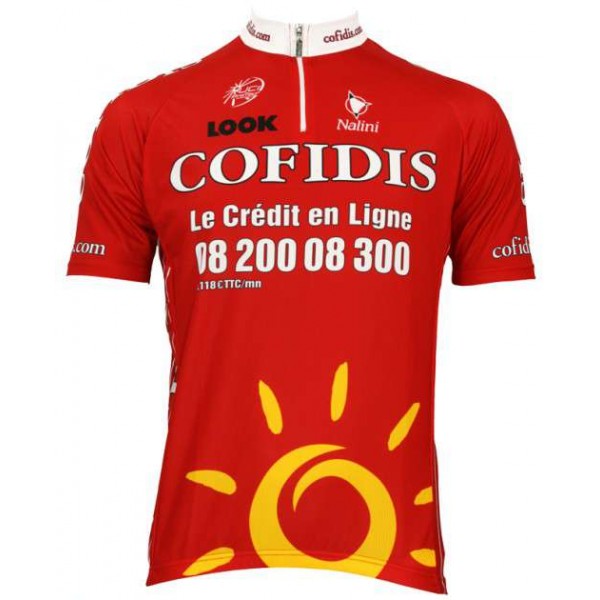 Cofidis 2009 Kurzarmtrikot mit kurzem Reißverschluss
