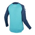 SINGLETRACK Radtrikot langarm MTB/Freeride blau