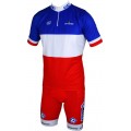 FRANCAISE DES JEUX (FDJ) Französischer Meister 2014/2015 Kurzarmtrikot (kurzer Reißverschluss) -B'TWIN Radsport-Profi-Team