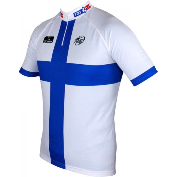 FRANCAISE DES JEUX (FDJ) Finnischer Meister 2014/2015 Kurzarmtrikot (kurzer Reißverschluss) -B'TWIN Radsport-Profi-Team FRANCAISE DES JEUX (FDJ) Finnischer Meister 2014/2015 Kurzarmtrikot (kurzer Reißverschluss) -B'TWIN Radsport-Profi-Team