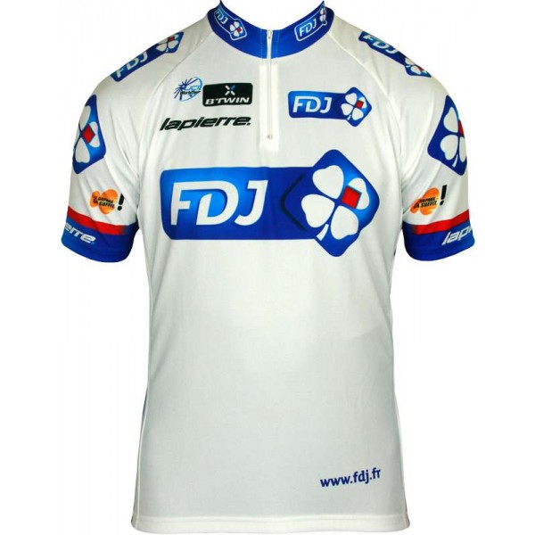 FRANCAISE DES JEUX (FDJ) 2013 Kurzarmtrikot mit kurzem Reißverschluss-Radsport-Profi-Team FRANCAISE DES JEUX (FDJ) 2013 Kurzarmtrikot mit kurzem Reißverschluss-Radsport-Profi-Team