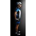 DASH Radtrikot kurzarm blau/weiß